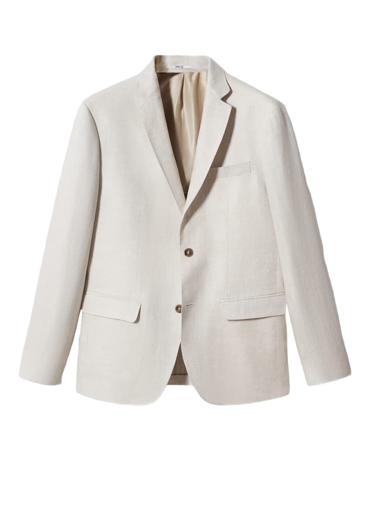 MANGO Cream Blazer Suit 100% Linen BNWT UK 38" CHEST