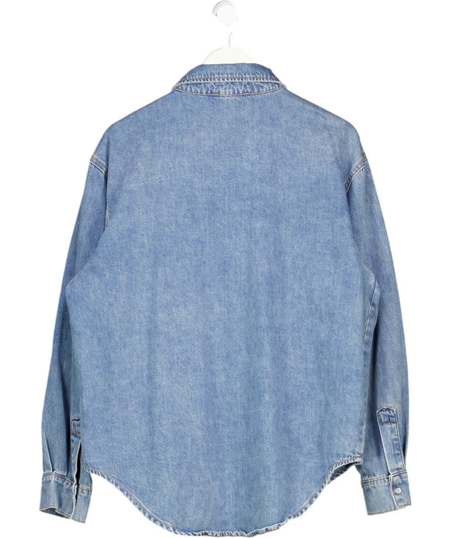 BAYSE Blue Denim Oversize Shirt UK XS/S