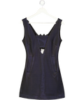 SELF PORTRAIT Blue Black Cut-out Mini Dress UK 10
