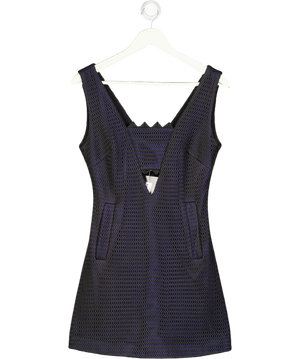 SELF PORTRAIT Blue Black Cut-out Mini Dress UK 10