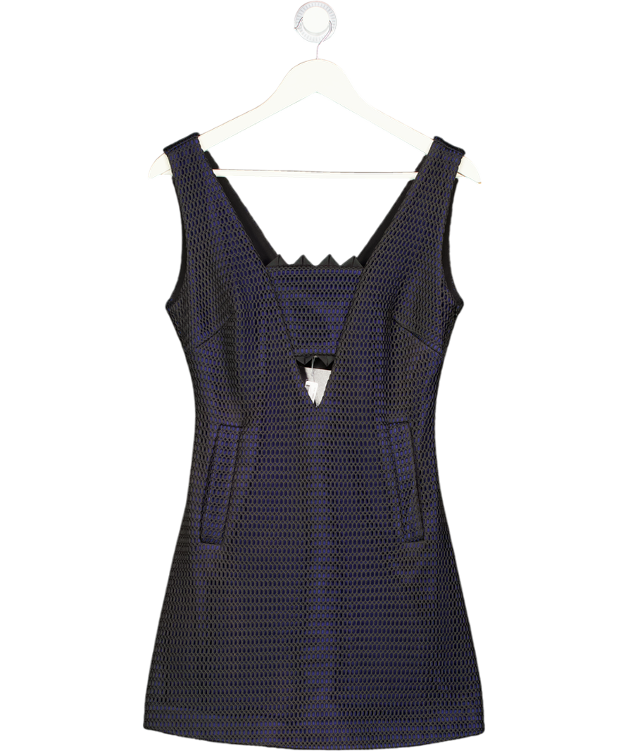 SELF PORTRAIT Blue Black Cut-out Mini Dress UK 10