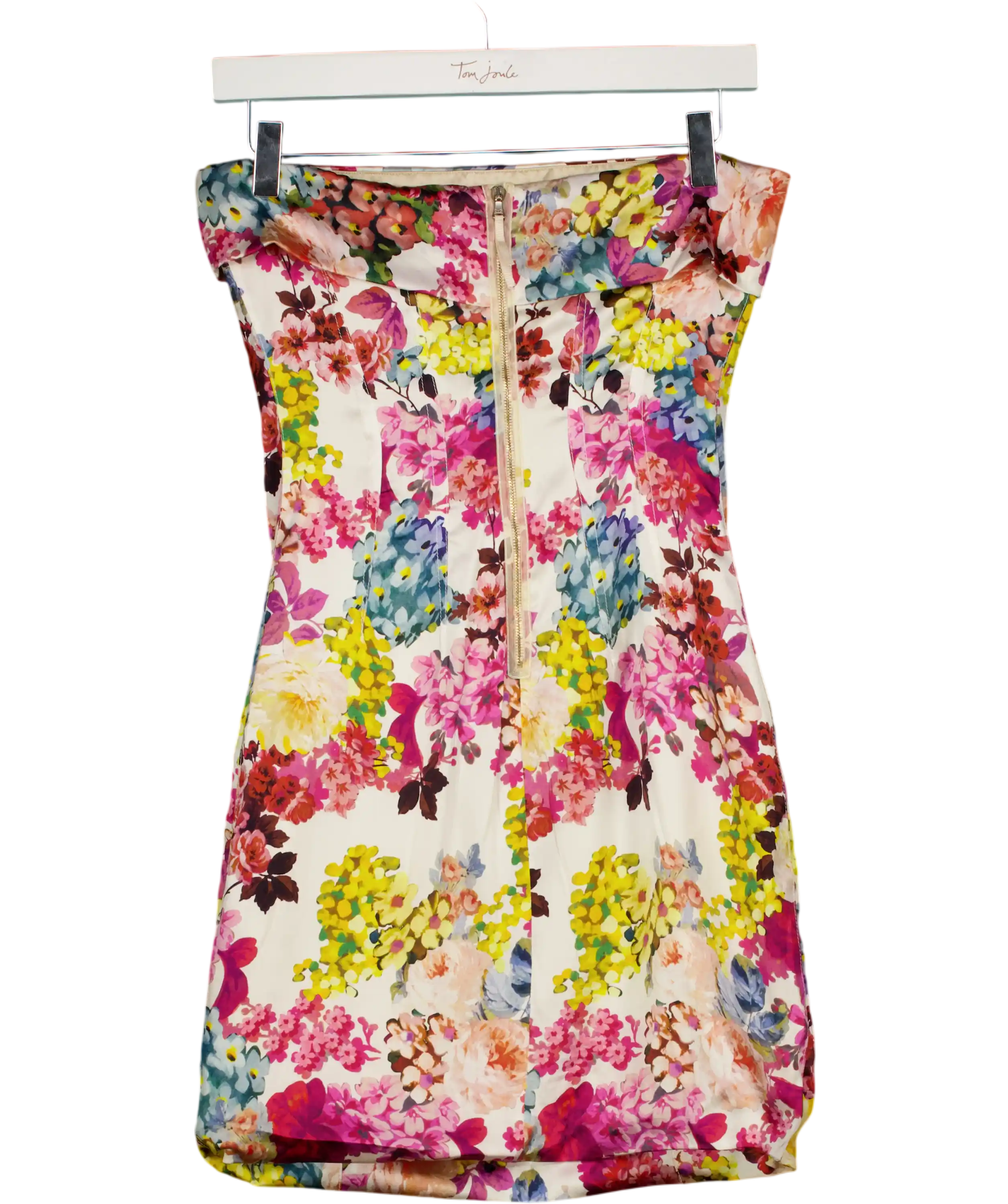 D&G DOLCE & GABBANA Floral Stretch Silk Bandeau Mini Dress  It40 UK 8