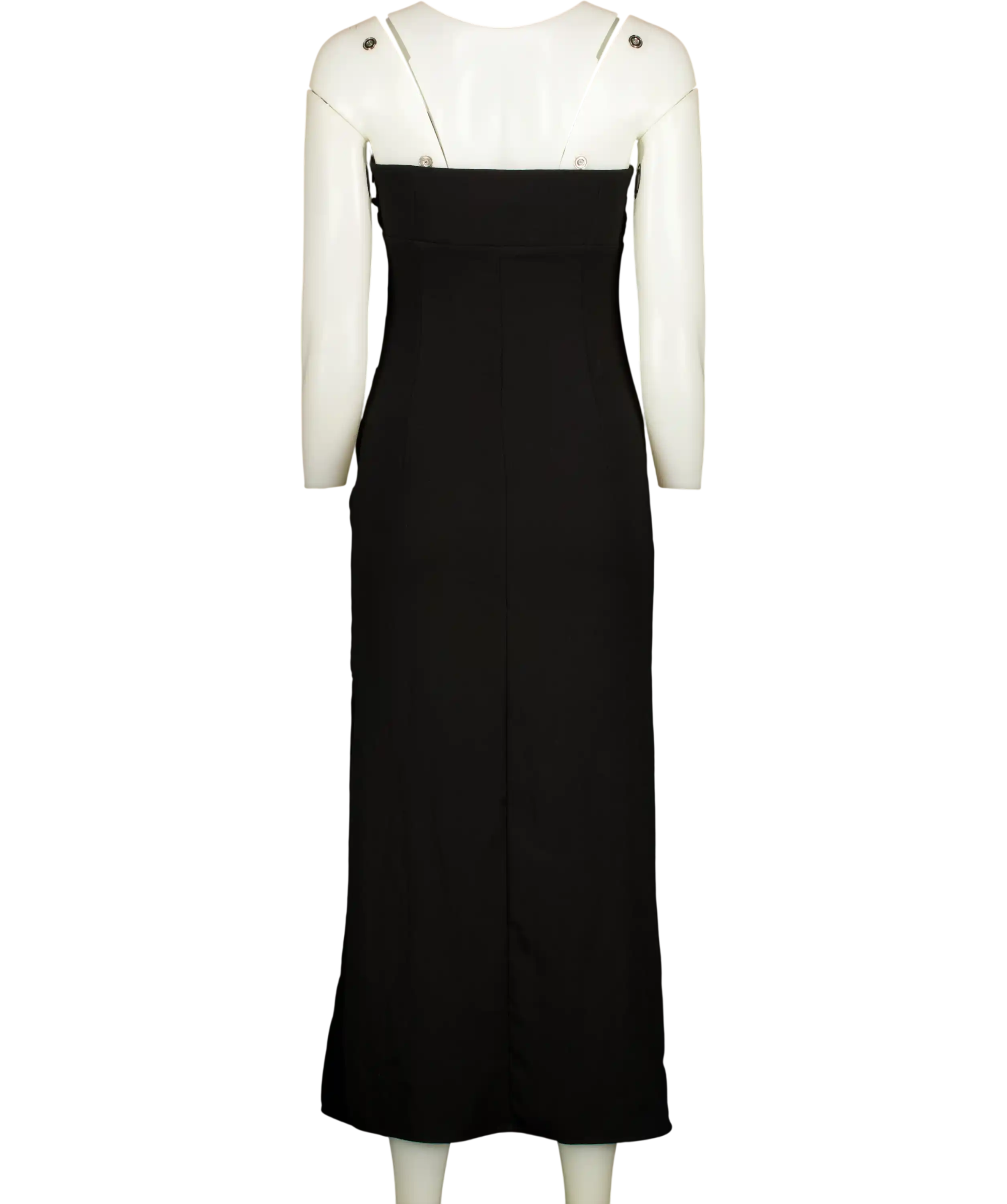 ZARA Black Strapless Tube Midi Dress UK M