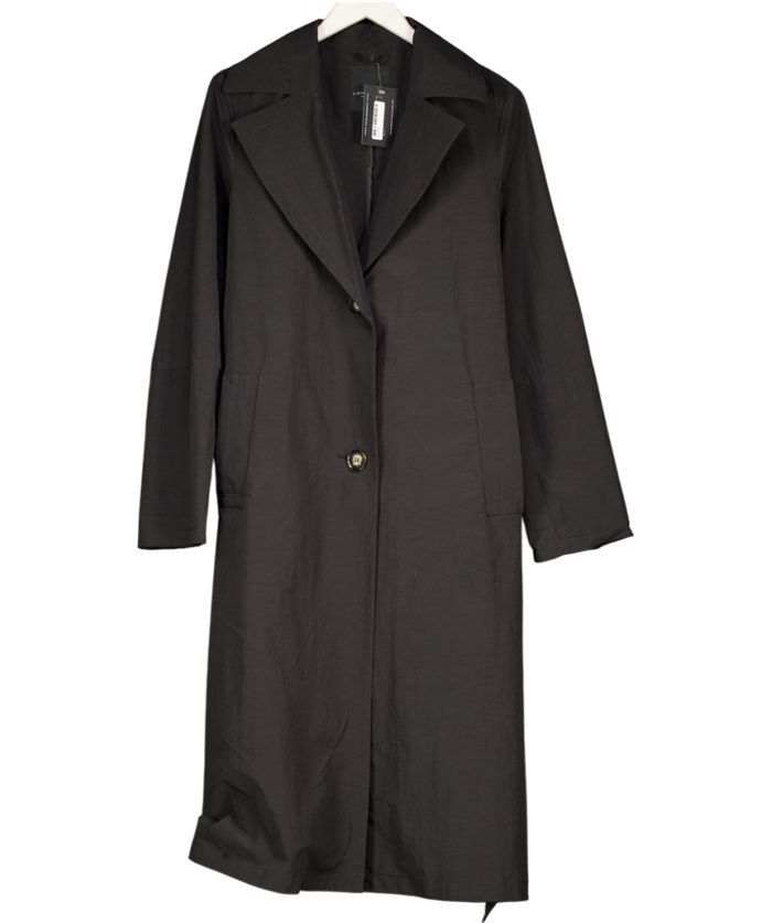 Sand Copenhagen Black Belted Trench Coat UK S