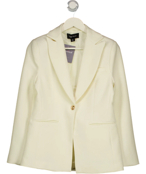 KAREN MILLEN Cream Single Gold Button Blazer UK 8