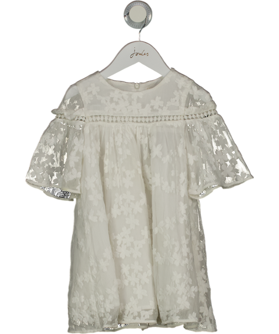 Tartine et Chocolat Embroidered White Tulle Dress 4 Years