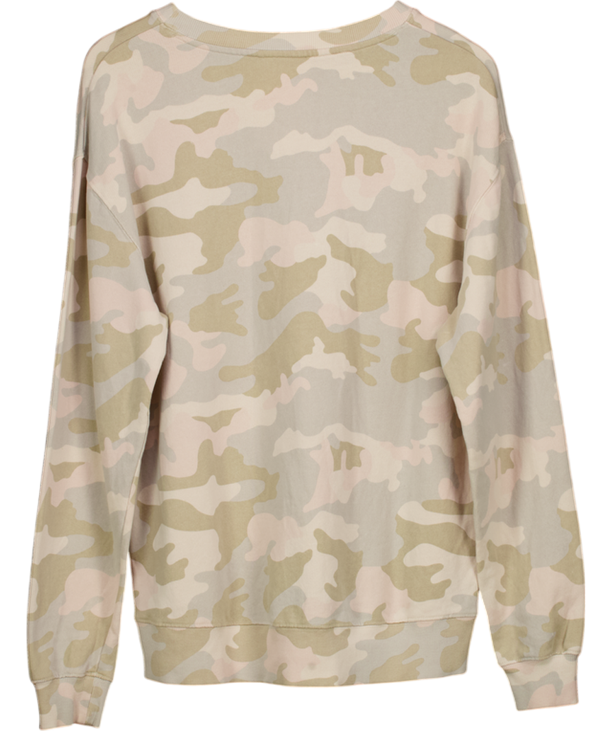 HUSH Oversized Camo Sweatshirt UK M