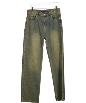 Wynn Hamlyn Brown Straight Dirty Wash Jeans UK 8
