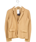 Massimo Dutti Beige Camel Cotton Waffle Blazer UK M