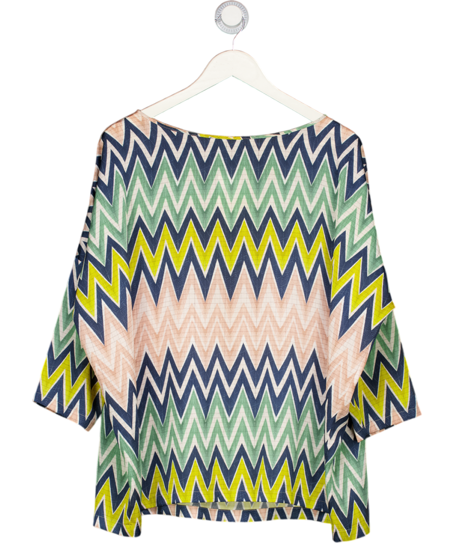 Missoni Multicolour Zigzag Silk Blouse UK L