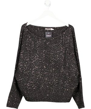 Mint Velvet Black Sequin Batwing Jumper UK XL