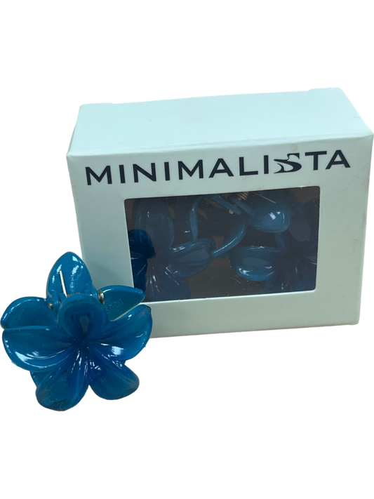 Minimalista Blue Baby Blossom Hair Clip In Box
