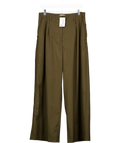 H&M Green Wide Leg Pleated Trousers UK 12