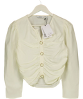 & OTHER STORIES Cream Balloon Sleeve 80s Style Blouse Size Eur 34 UK 8