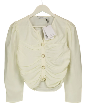 & OTHER STORIES Cream Balloon Sleeve 80s Style Blouse Size Eur 34 UK 8