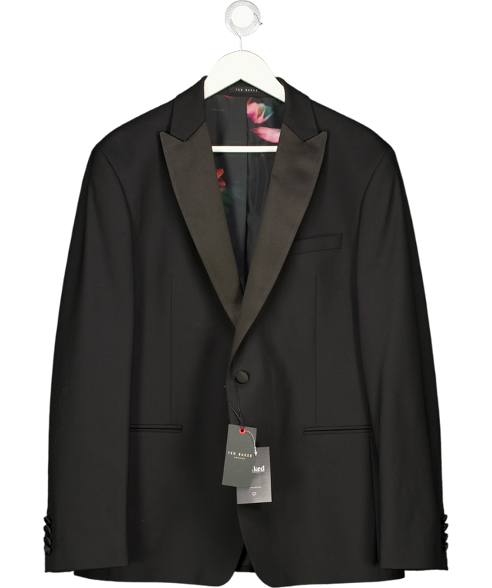 TED BAKER Black Meyer Tuxedo Slim Jacket UK 44" CHEST