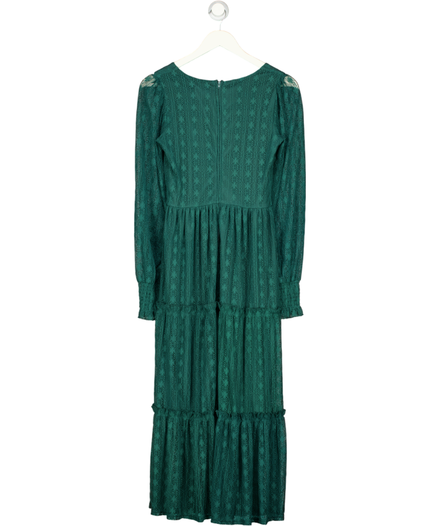 HELL BUNNY Green Rhianne Lace Maxi Dress UK XS