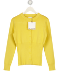 ALIGNE Butter Yellow Ruby Ribbed Knitted Cardigan UK S