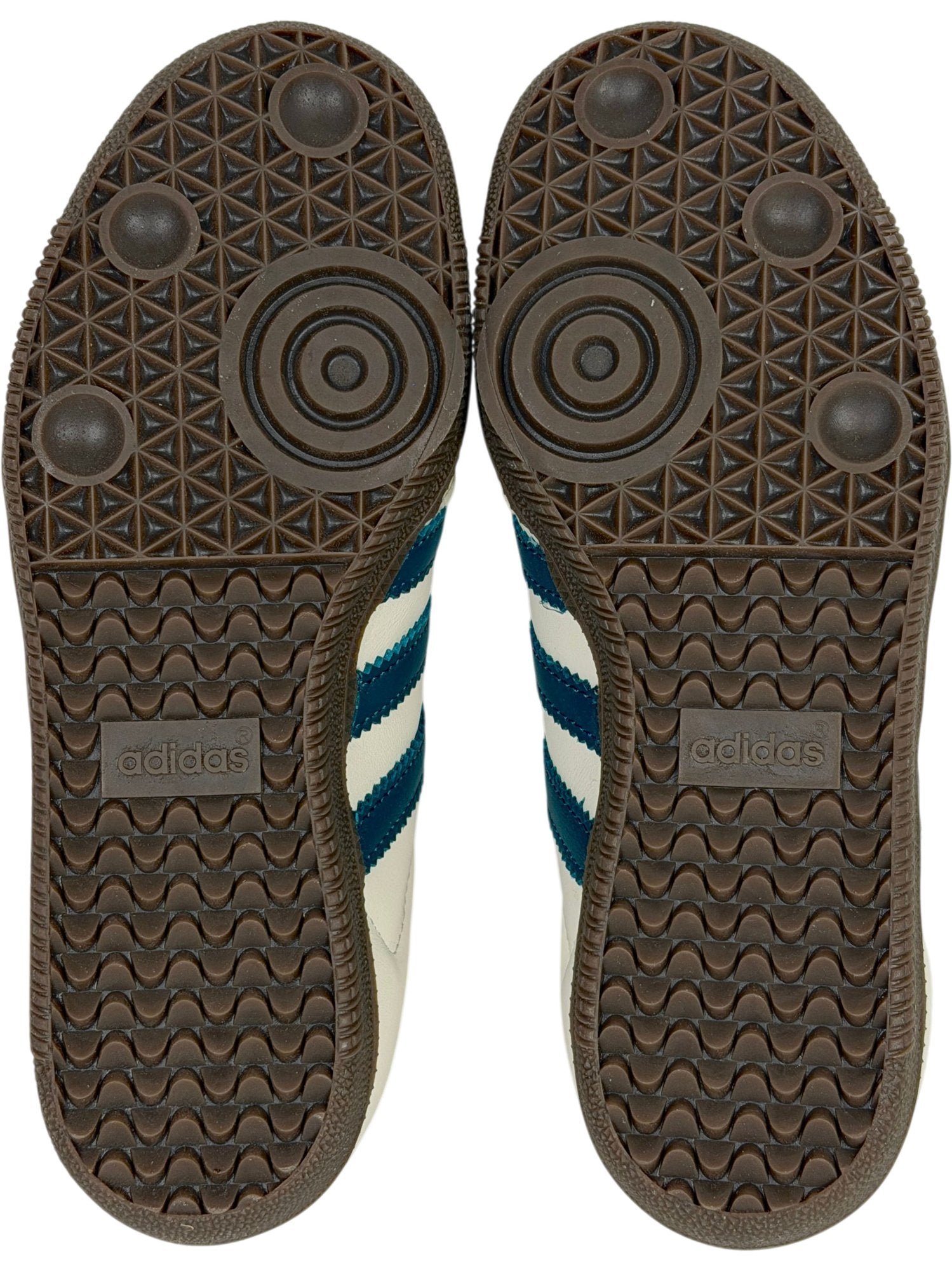 ADIDAS White/brown Samba OG Retro Trainers UK 3