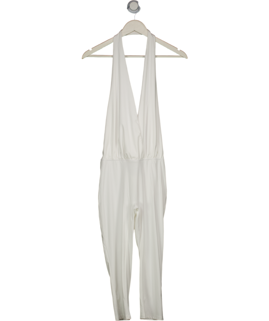 WHITE FOX White Flawlessly Lost Jumpsuit Cream UK S