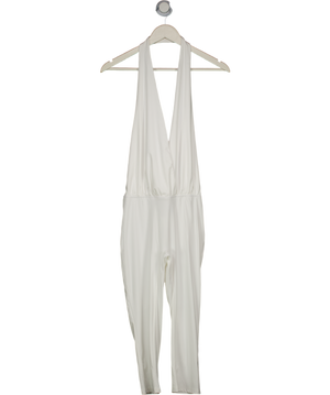 WHITE FOX White Flawlessly Lost Jumpsuit Cream UK S