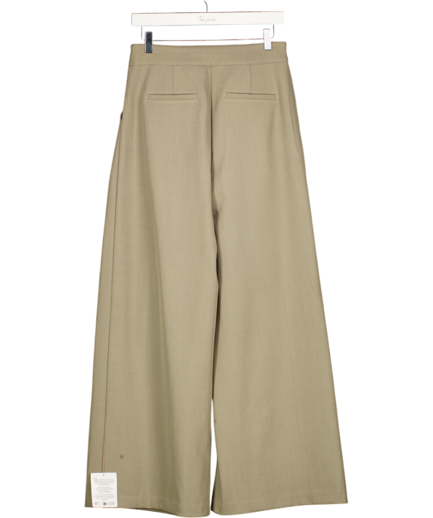 ARRANGE Green Draped Tailored Wide Leg Trouser In Green/grey UK 10