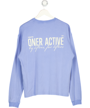 Oner Active Blue Classic Oversized Lightweight Long Sleeve Top UK S