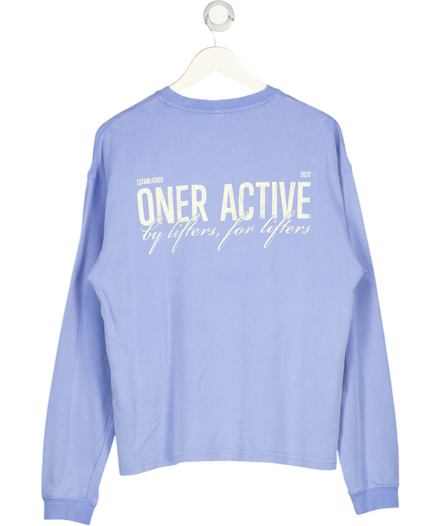 Oner Active Blue Classic Oversized Lightweight Long Sleeve Top UK S