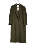 ZARA Dark Green Oversize Long Wool Blend Coat UK L