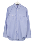 WARDROBE NYC Blue Striped Oversize Cotton-poplin Shirt UK XS