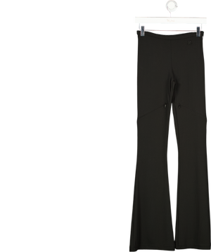 Courrèges Black Ellipse Bootcut Trousers With Zip Details Fr34 UK 6