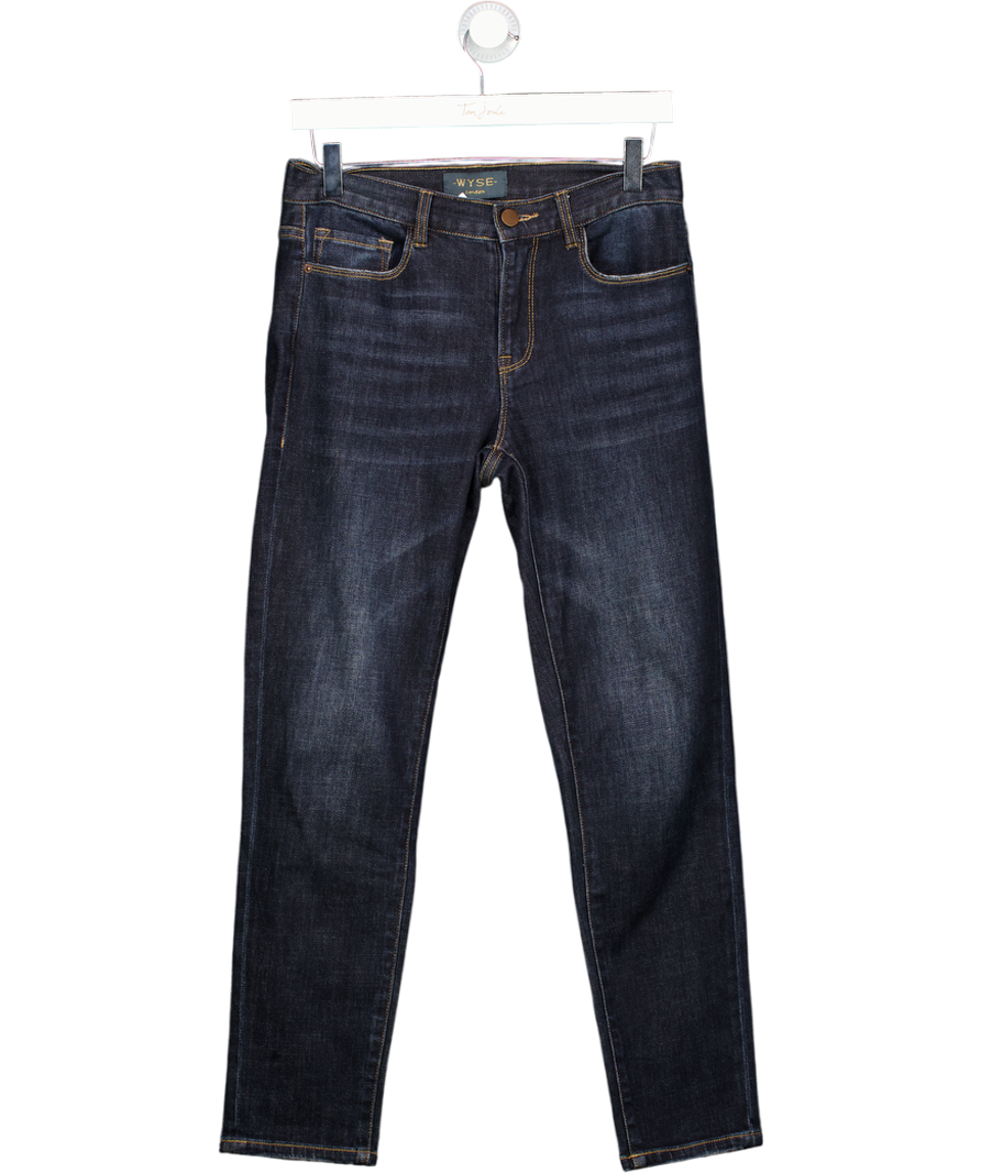 WYSE LONDON Dark Blue High Rise Skinny Jeans Sz1 UK 8