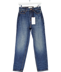 ZARA Blue Mid -blue Rigid High-waist Mom Jeans UK 6