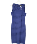 Adrianna Papell Blue M548 - Pleated Cocktail Dress UK 12