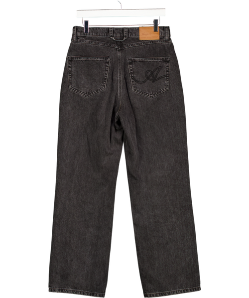 AXEL ARIGATO Black Wash High Rise Relaxef Straight Leg Jeans W26