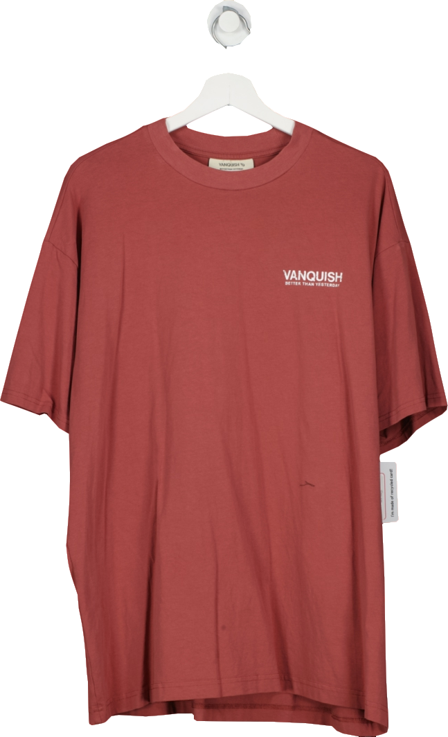 Vanquish Red Oversized T Shirt UK L