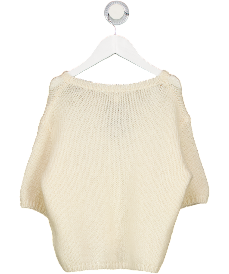 BELLE ENFANT Cream Kid Mohair Blend Knit Top 5-6Years