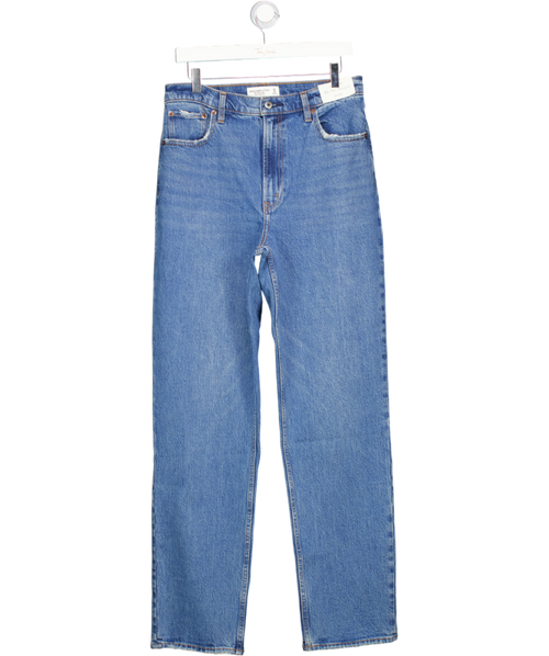 Abercrombie & Fitch Blue Ultra High Rise 90s Straight Jean W30 Long UK 10
