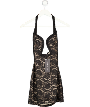 WHITE FOX Summer Fever Lace Mini Dress Black UK M