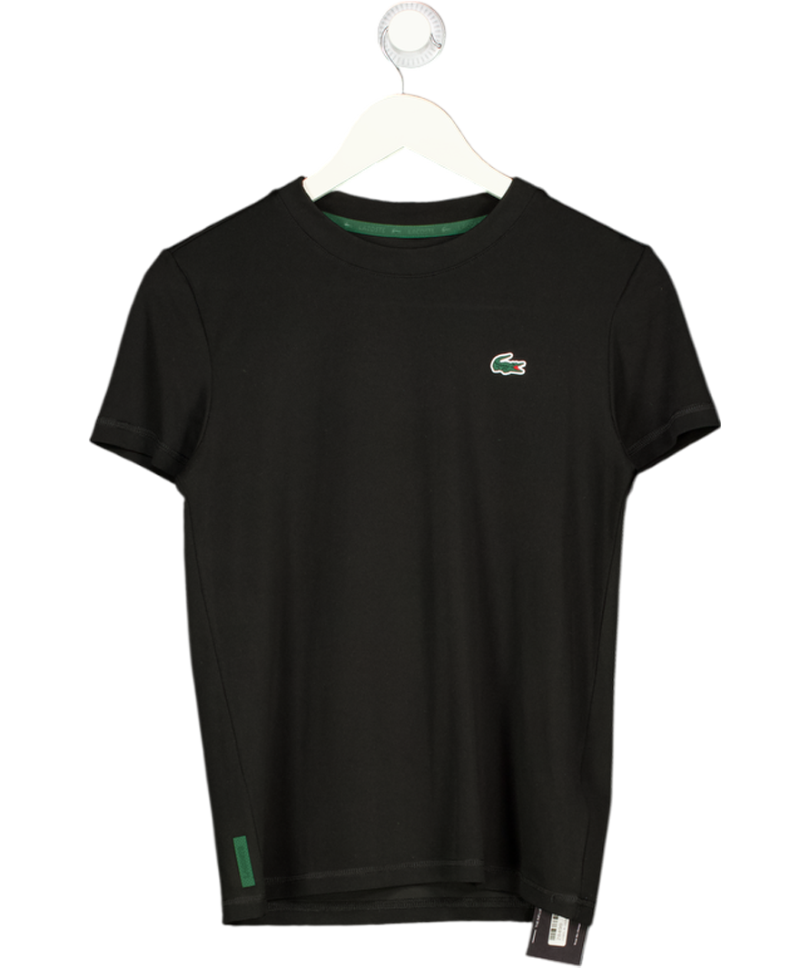 LACOSTE Black Slim Fit Ultra Dry Stretch Sport T-shirt UK 10