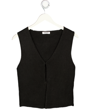 RUMORED Black Knit Waistcoat Top UK S