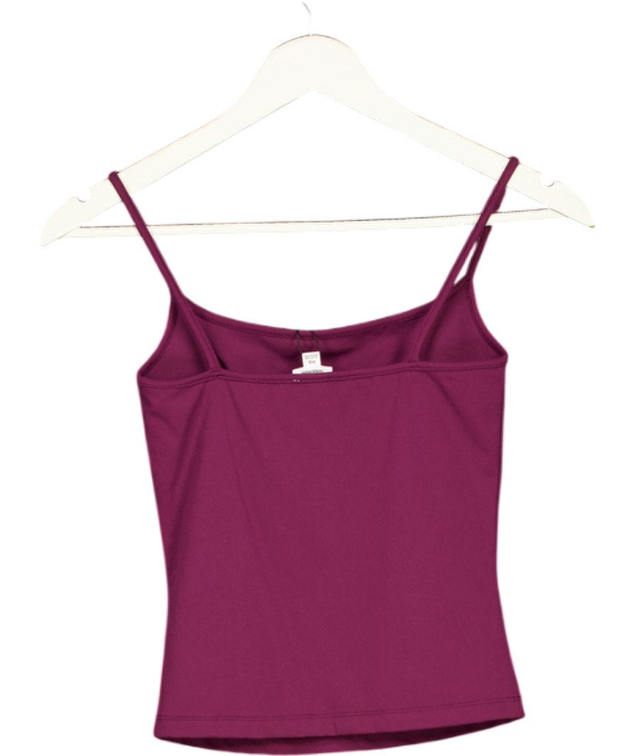 GARAGE Fig Purple Sleek Scoop Cami Top UK S