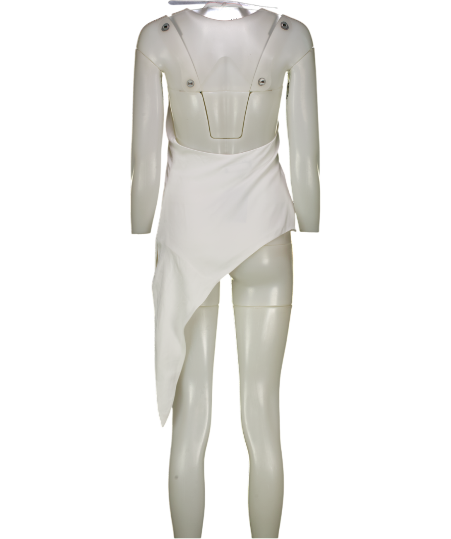 ZARA White Satin Halter Neck Draped Top UK XS