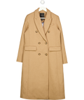 FOREVER NEW Beige Wool Blend Camel Double Breasted Coat UK 10