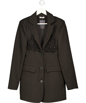 SLA the label Black Diamante Bra Blazer Dress UK M