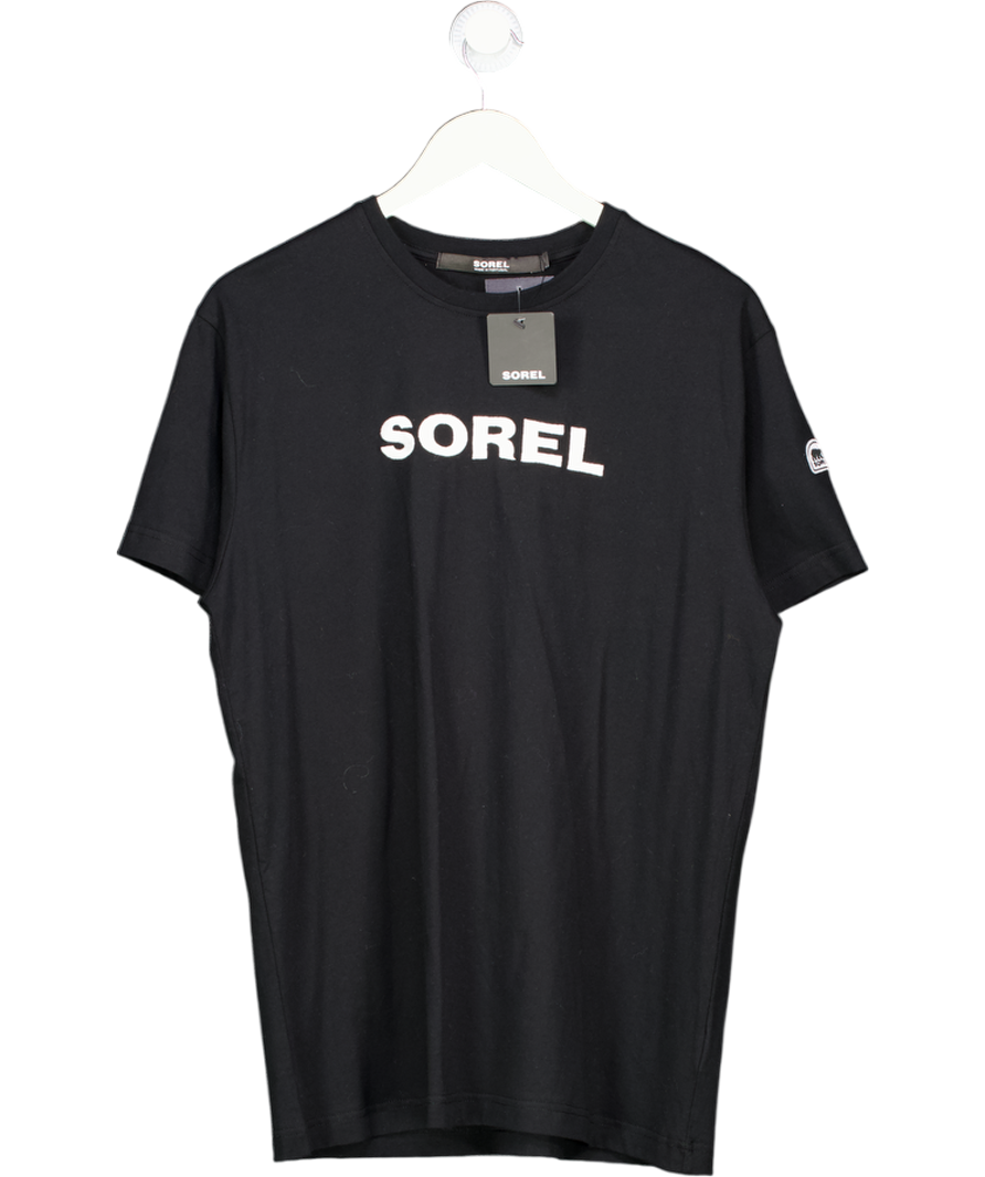 SOREL Black Embroidered Logo Classic T-shirt UK M