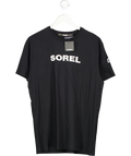SOREL Black Embroidered Logo Classic T-shirt UK M