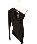 ELLEME PARIS Asymmetrical Bodysuit In Black UK S