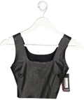 Commando Black Faux Stretch Tank Top UK S