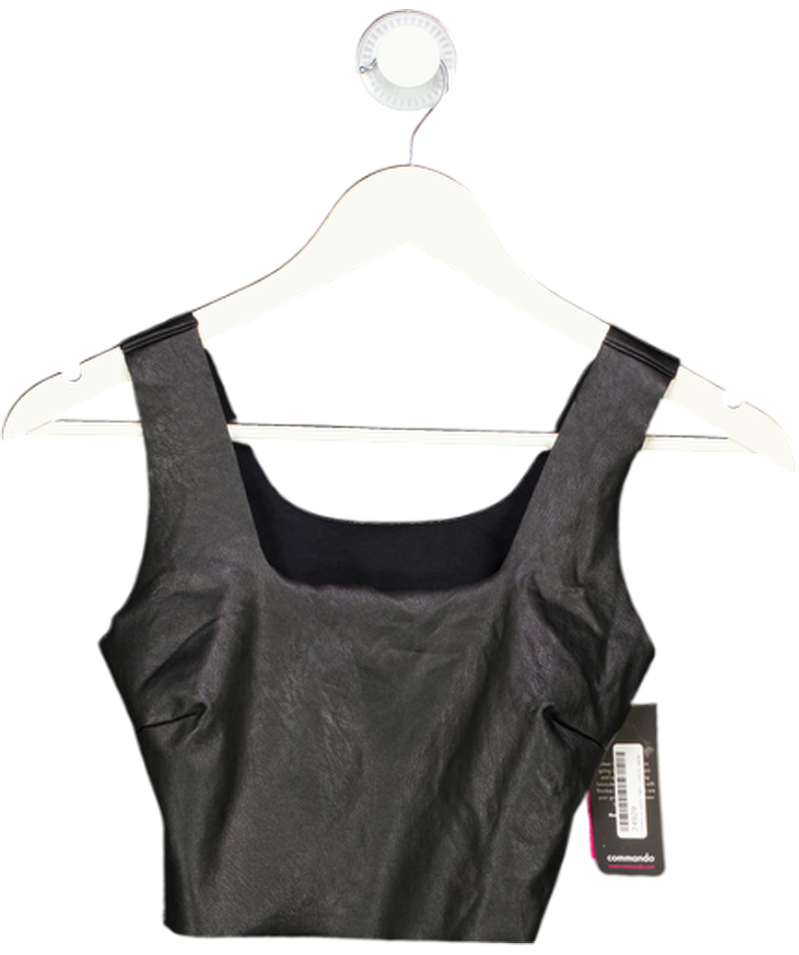 Commando Black Faux Stretch Tank Top UK S